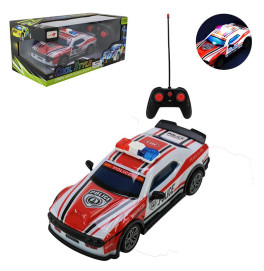 Машинка гоночная на радиоуправлении на аккумуляторе со светом и звуком 998-4C_Red