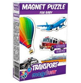 Набор магнитов Baby puzzle "Транспорт"