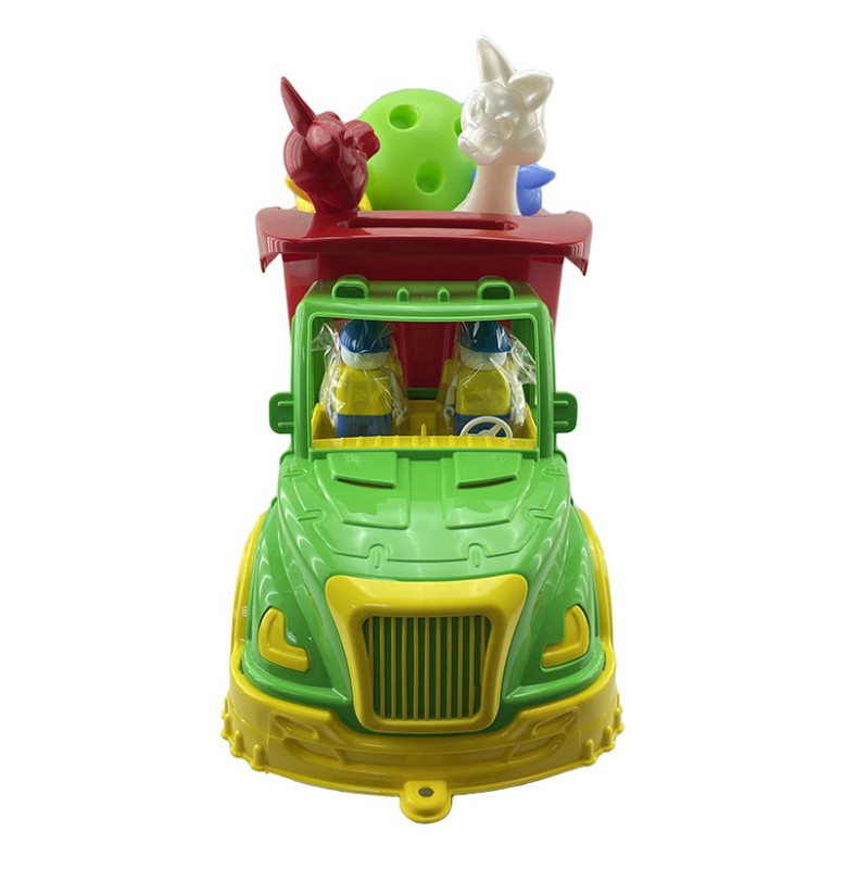 "Самоскид Mati" кеглі зайці Набір дитячий Бамсик 009/16_Green-Red