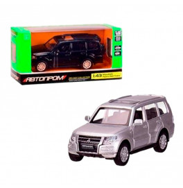 Машина металл "АВТОПРОМ",1:43 Mitsubishi Pajero 4WD Tubro,3кол,откр.двери 4340_Gray