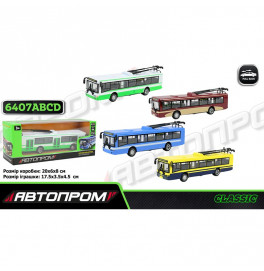 Троллейбус PLAY SMART "Автопарк" металл инерционный 6407ABCD