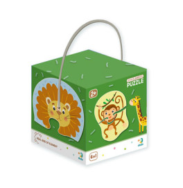 Пазл DoDo 6 в 1 Дикие животные 6 пазлов по 2/3/4 элемента