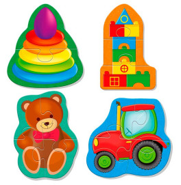 Игра развивающая Vladi Toys мягкие бейби пазлы Малыш сможет "Играшки" (укр)