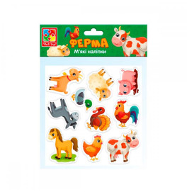 Набор для творчества "Мягкие наклейки. Ферма" VT4210-08 (укр) VT4210-08