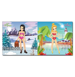 Одевалка Глория Одень куклу. Яркие наклейки. Солотова 369548