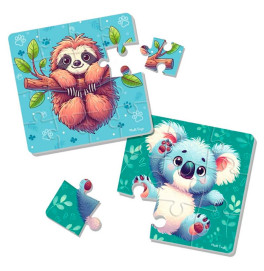 Пазлы детские Vladi Toys "Ленивец и коала" мягкие Пазлы детские Vladi Toys "Ленивец и коала" мягкие