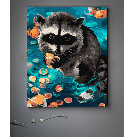 Картина по номерам "Енот. Ракун" 40*50 см