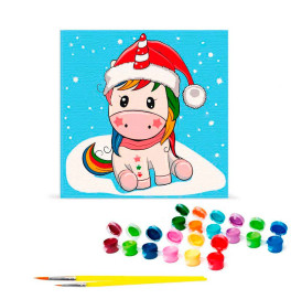 Картина по номерам "Единорожка в шляпе" 30*30 см* 15555-AC Картина по номерам "Единорожка в шляпе" 30*30 см* 15555-AC