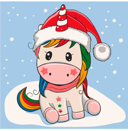 Картина по номерам "Единорожка в шляпе" 30*30 см* 15555-AC Картина по номерам "Единорожка в шляпе" 30*30 см* 15555-AC