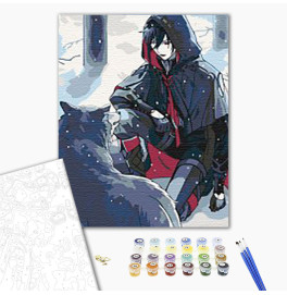 Картина по номерам с лаком ArtCraft аниме "Первая встреча" 40*50 см