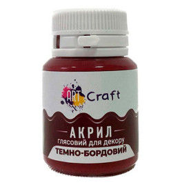 Краска акрил глянец для декора "Темно-бордовый"
