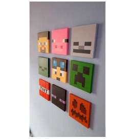 Картина по номерам Minecraft "Качка" 30*30 см