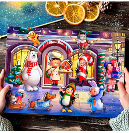 Сортер-вкладыш большой UBEE "Новогодний -4" из дерева ПСФ033