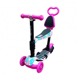 Самокат дитячий 3-х коліс 5 в 1, mix 5 кольорів, колеса PU зі світлом SC20482_Blue Самокат дитячий 3-х коліс 5 в 1, mix 5 кольорів, колеса PU зі світлом SC20482_Blue