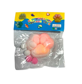 Лапка антистрес біло-персикова st-54