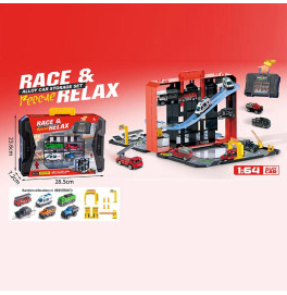 Паркинг в чемоданчике с металлическими машинками 2501-8 Паркинг в чемоданчике с металлическими машинками 2501-8