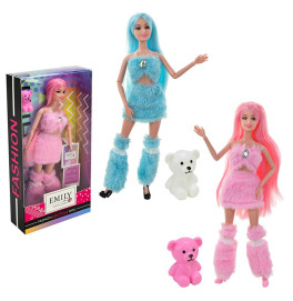 Лялька з хутровим вбранням 29 см QJ139C