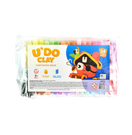 Набір для творчості Strateg "U'DO Clay 34 шт." брикет 6г 30854 Набір для творчості Strateg "U'DO Clay 34 шт." брикет 6г 30854