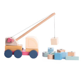 Машинка CUBIKA "Авто-кран" 2 из дерева 15917