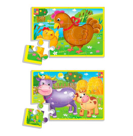 Мягкие пазлы Vladi Toys А5 "Животные фермы" фомовые