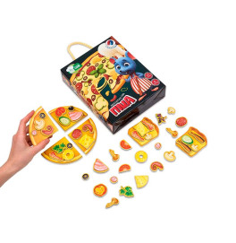 Игра магнитная Vladi Toys "Пицца" фомовая