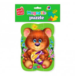 Пазлы магнитные А5 Малыш сможет "Медвежонок" Vladi Toys VT3301-04