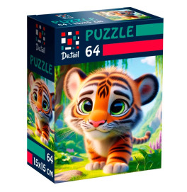 Пазл De.tail Милый тигренок 64 детали DT1234-15