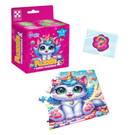 Пазлы Vladi Toys "Котик-единорожка" со сквиш-сюрпризом