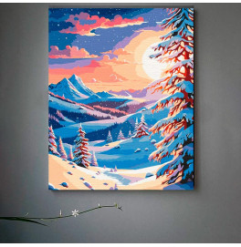 Картина по номерам "Зима в горах" ArtCraft 40*50 см