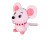 М'яка миша-брелок розмір 10 см X192_Pink