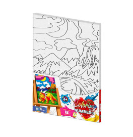 Картина по номерам "Coloring by numbers" Danko Toys Динозавр 31см*21см