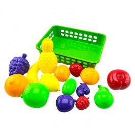 Игровая Корзина с фруктами Бамсик пластиковый 010/13_Green