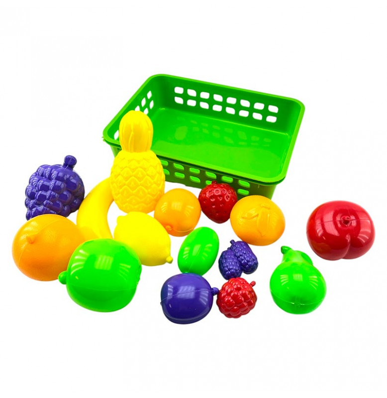 Игровая Корзина с фруктами Бамсик пластиковый 010/13_Green