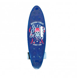 Пенні борд Skull 24" PU колеса з ручкою 60*17 cm SC20514_Gray