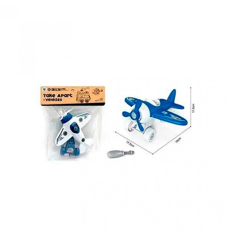 Конструктор с отверткой самолет YC426-F/C/J_Blue-White