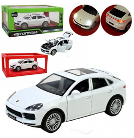 Машинка Автопром Porsche cayenne металлическая со светом и звуком. AP7733_White