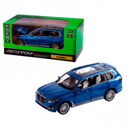 Машинка Автопром BMW X7 1:32 металлическая со светом и звуком. 68470_Blue