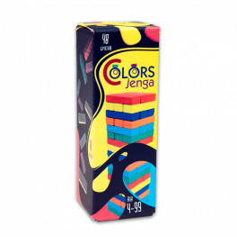 Настольная игра Colors Jenga 48 брусков на украинском языке Strateg (30717) 30717