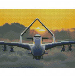 Алмазная картина Байрактор на закате Strateg 30х40 см HX495