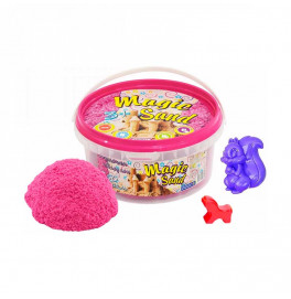 Песок Magic sand розового цвета в ведре 0,350 кг 370-3