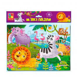 Мягкие пазлы Vladi Toys А4 "Зоопарк" на 35 элементов VT1102-33