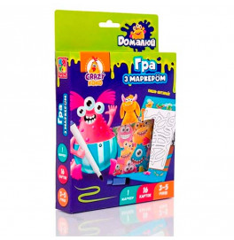 Игра с маркером Vladi Toys Пиши и вытирай "Монстрики" развивающая VT5010-18
