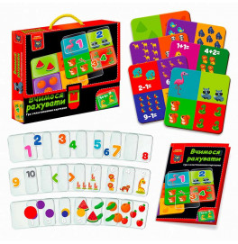 Игра развивающая Vladi Toys с пластиковыми карточками. Учимся считать (укр) VT1302-29