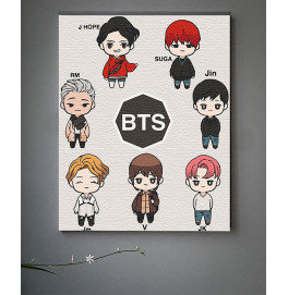 Картина за номерами з лаком ArtCraft "LOL BTS" 40х50 см 10275-AC