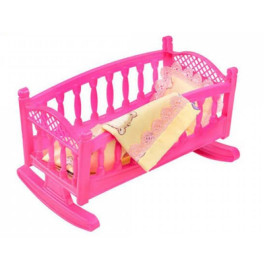 Кроватка для кукол с постелью BAMSIC 006/7_Pink