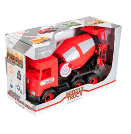 Авто "Middle truck" бетонозмішувач (червоний) в коробці 39489