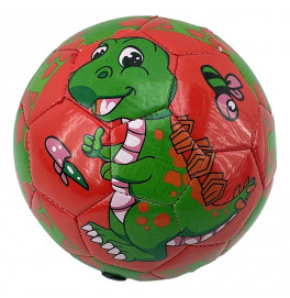 Мяч футбольный Динозавры 2 размер детский 2000996114512_Green-Red