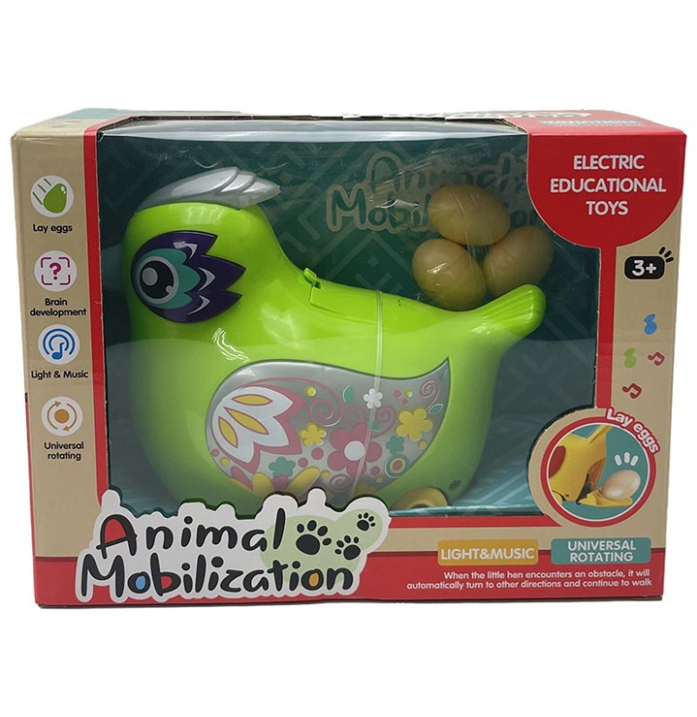 Інтерактивна Тварина з музикою рухається несе яйця 2300_Chicken, Green