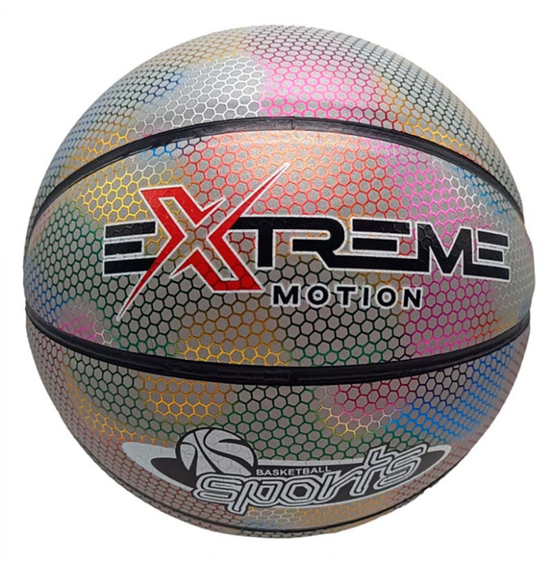 М'яч баскетбольний Extreme Motion №7 500 грам BB2208_Silver