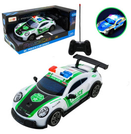 Машинка гоночная на радиоуправлении на батареях со светом 998-5B_Green